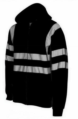 Men's Hi-Viz reflective zipper hooded hoodie's