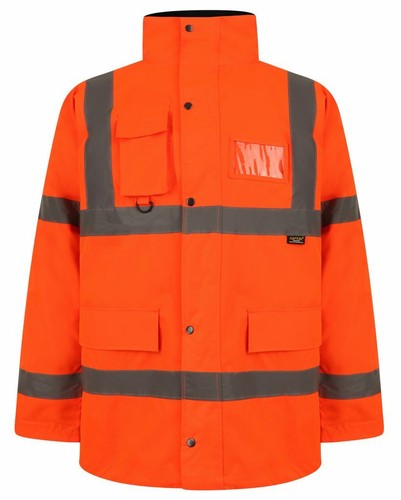 Men's Hi Viz High Vis Visibility Bomber Work Jacket Coat