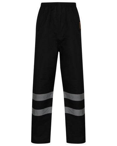 Hi Viz Waterproof Over Trousers High Vis Visibility Elasticated Pants