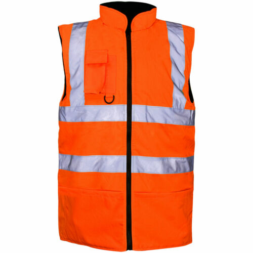 Men's premium HI-VIZ Gillet reversible waterproof work wear