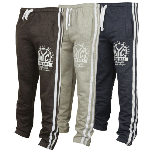 Men's Open Hem Joggers NYC Side Stripe Jogger